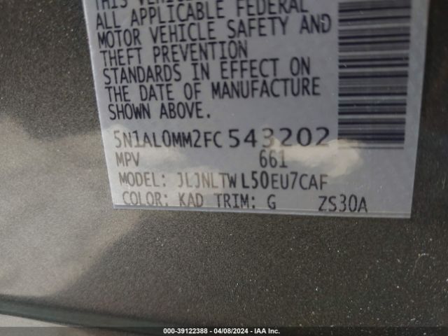 5N1AL0MM2FC543202 Infiniti QX60