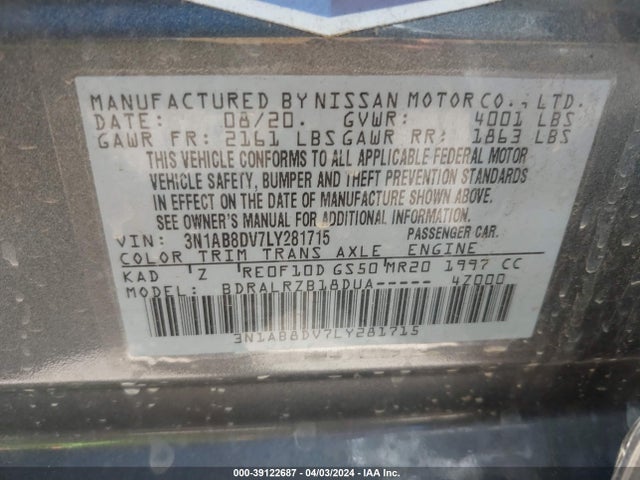 Nissan Sentra Sr Xtronic Cvt 2020 3N1AB8DV7LY281715 Image 9