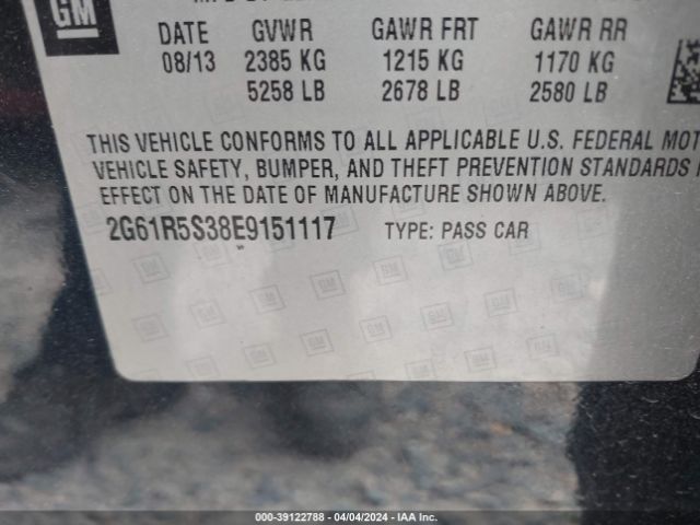 2G61R5S38E9151117 Cadillac Xts Premium
