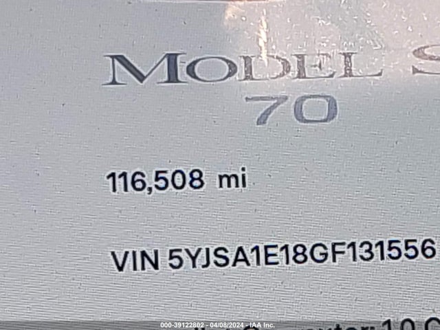 Tesla Model S 60/70/75/85 2016 5YJSA1E18GF131556 Image 15