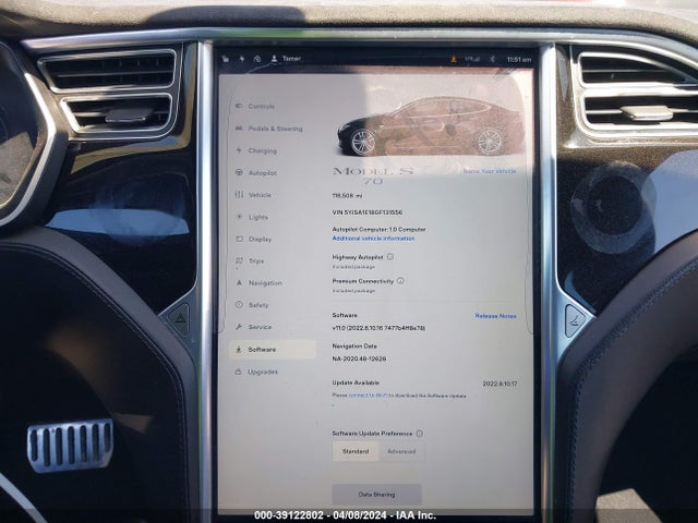 Tesla Model S 60/70/75/85 2016 5YJSA1E18GF131556 Image 18