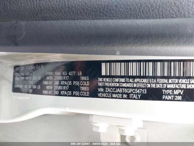 Jeep Renegade Latitude 2016 ZACCJABT6GPC54713 Image 9