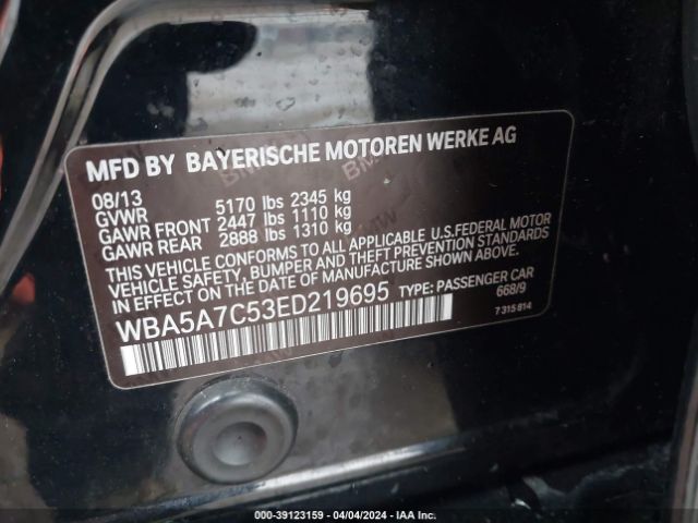 WBA5A7C53ED219695 BMW 528i Xdrive
