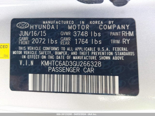 Hyundai Veloster 2016 KMHTC6AD3GU266328 Image 9