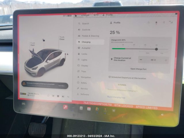 7SAYGDEE0NF535710 Tesla Model Y Long Range Dual Motor All-wheel Drive