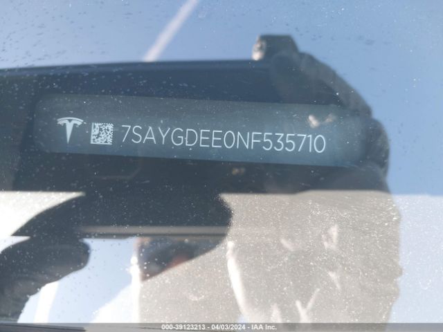 7SAYGDEE0NF535710 Tesla Model Y Long Range Dual Motor All-wheel Drive