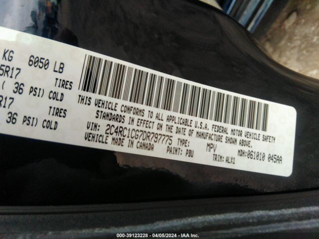 2013 CHRYSLER TOWN & COUNTRY 2C4RC1CG7DR797775 Photo 8