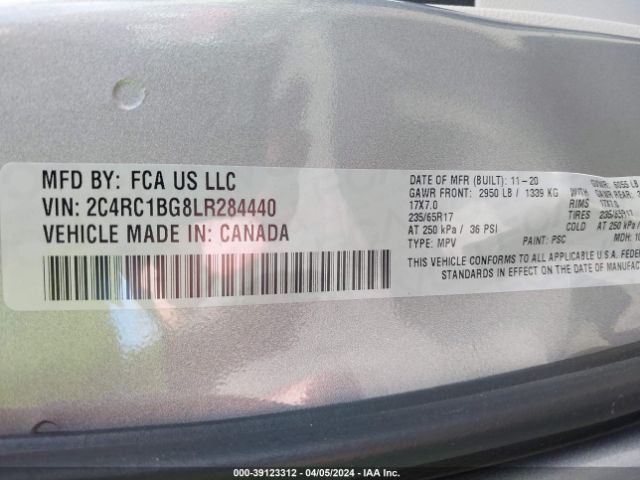 2C4RC1BG8LR284440 Chrysler Pacifica Touring L