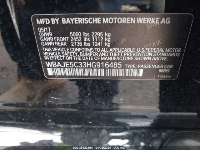 WBAJE5C33HG916485 BMW 540I