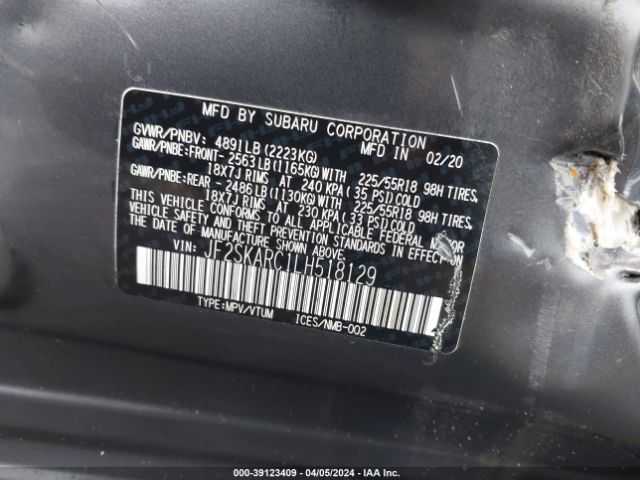 JF2SKARC1LH518129 Subaru Forester Sport