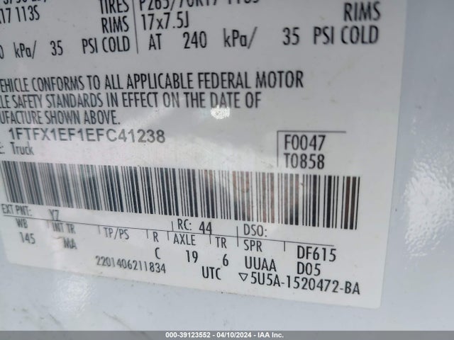 Ford F-150 Xlt 2014 1FTFX1EF1EFC41238 Image 9