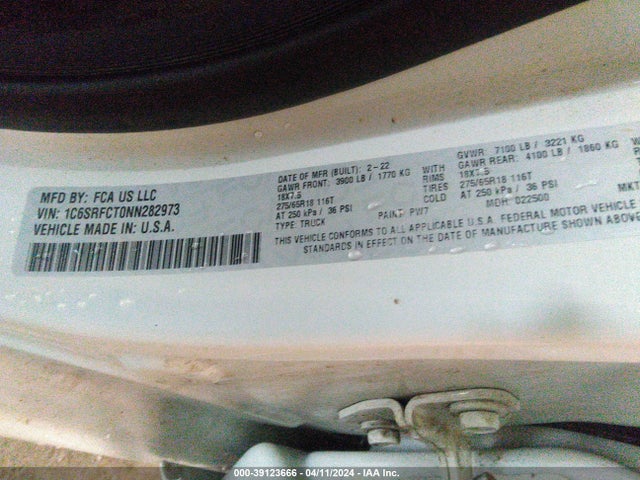 RAM 1500 2022 1C6SRFCT0NN282973 Image 9