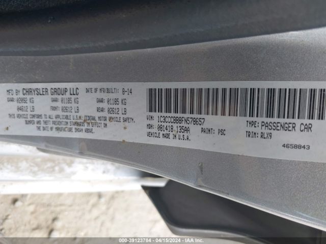 1C3CCCBB8FN578657 Chrysler 200 S