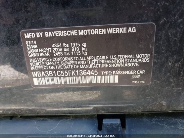 2015 BMW 320 WBA3B1C55FK136445 Photo 8