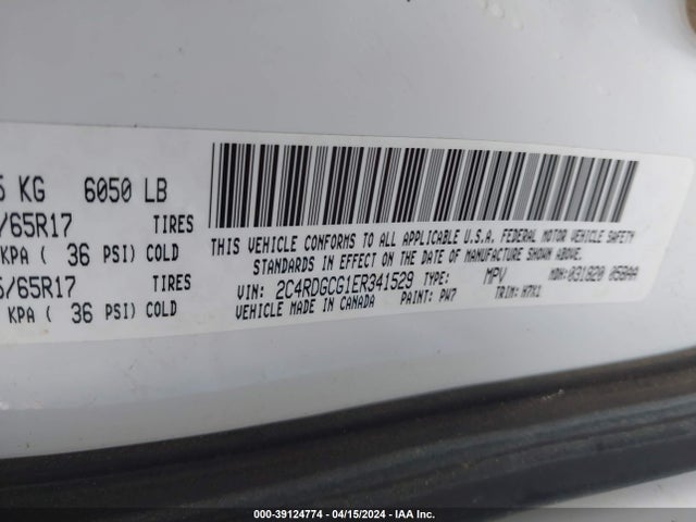 Dodge Grand Caravan Sxt 2014 2C4RDGCG1ER341529 Image 9