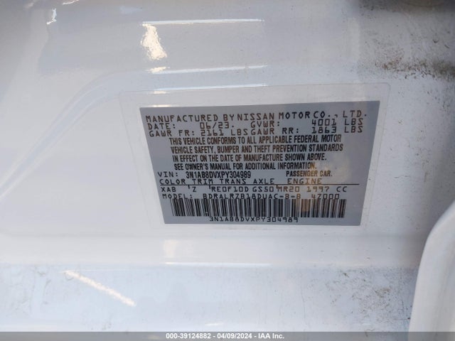 Nissan Sentra Sr Xtronic Cvt 2023 3N1AB8DVXPY304989 Image 9