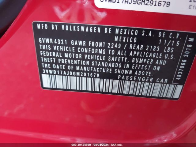 3VWD17AJ9GM291679 Volkswagen Jetta 1.8t Sport
