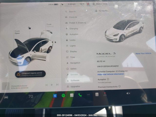 5YJ3E1EAXJF049151 Tesla Model 3 Long Range/mid Range