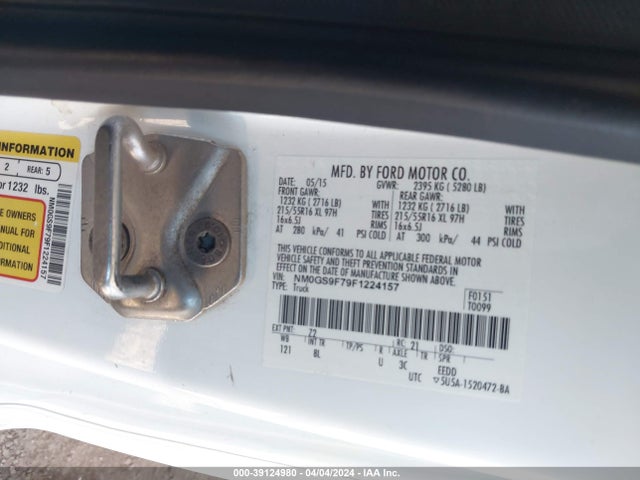 Ford Transit Connect Xlt 2015 NM0GS9F79F1224157 Image 9