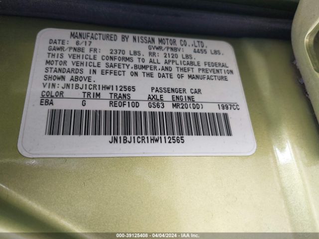 JN1BJ1CR1HW112565 Nissan Rogue Sport Sl
