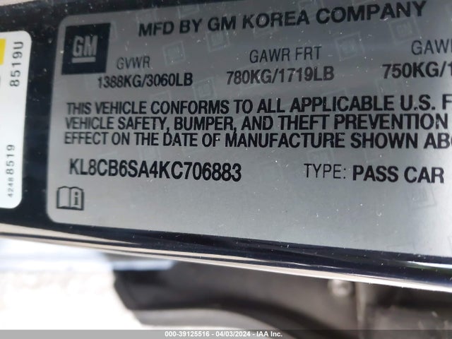 Chevrolet Spark Ls Cvt 2019 KL8CB6SA4KC706883 Image 9