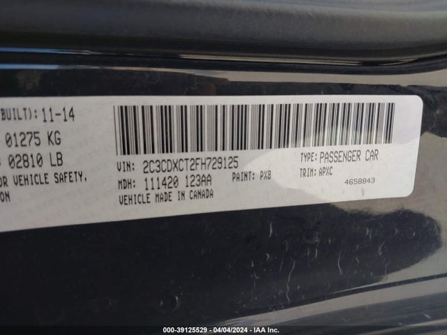 Dodge CHARGER R/T 2015 2C3CDXCT2FH729125 Image 9