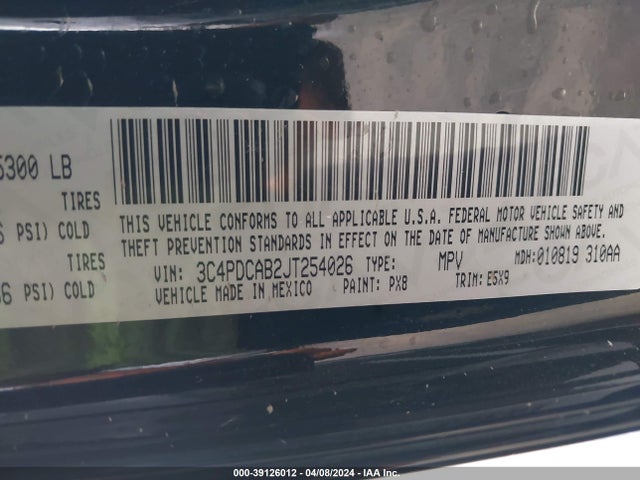 Dodge JOURNEY SE 2018 3C4PDCAB2JT254026 Image 9