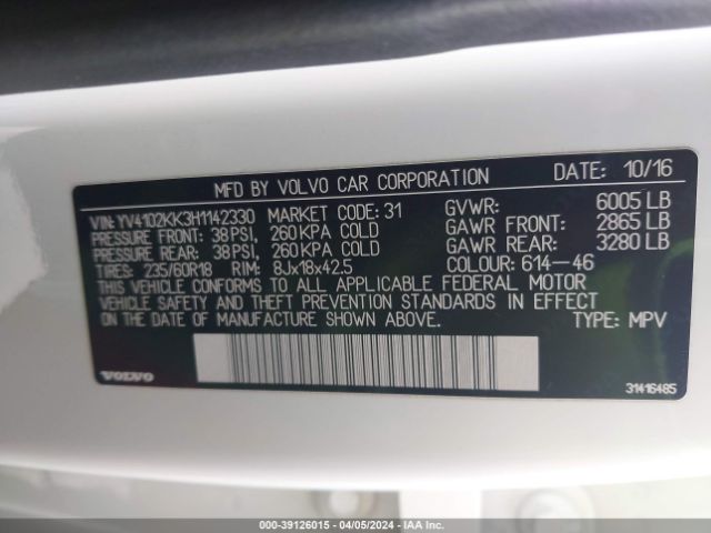YV4102KK3H1142330 Volvo Xc90 T5 Momentum