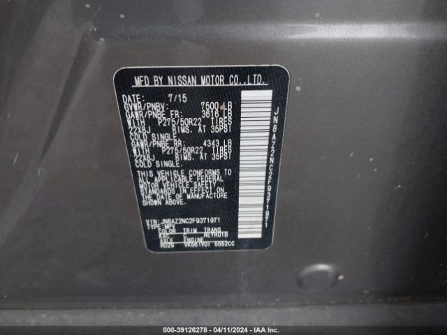 JN8AZ2NC2F9371971 Infiniti QX80