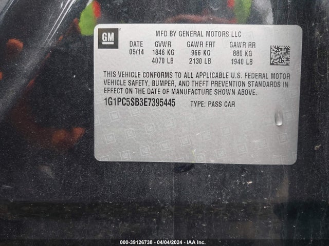 Chevrolet Cruze 1lt Auto 2014 1G1PC5SB3E7395445 Image 9