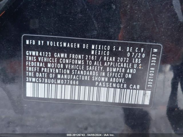 3VWC57BU0LM077666 Volkswagen Jetta