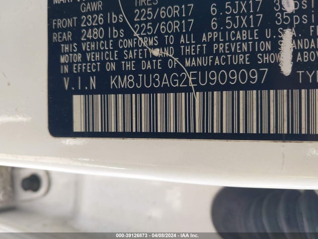 Hyundai TUCSON SE 2014 KM8JU3AG2EU909097 Image 9