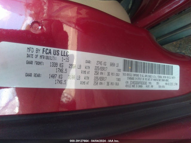2C4RDGBG0FR636365 Dodge Grand Caravan American Value Pkg