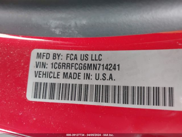 1C6RRFCG6MN714241 RAM 1500 Tradesman Quad Cab 4x4 6'4 Box