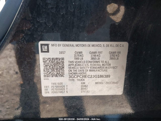Chevrolet Silverado 1500 1lt 2018 3GCPCREC2JG186389 Image 9