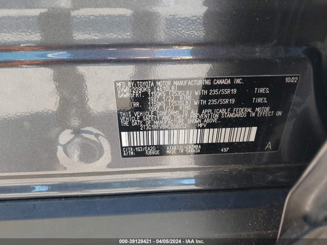 Toyota Rav4 Xle Premium 2022 2T3C1RFV8NC208052 Image 9