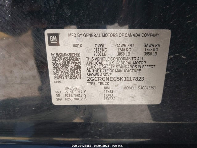 Chevrolet Silverado 1500 Ld Wt 2019 2GCRCNEC5K1117823 Image 9