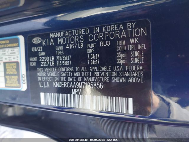 KNDERCAA9M7195856 KIA SELTOS EX
