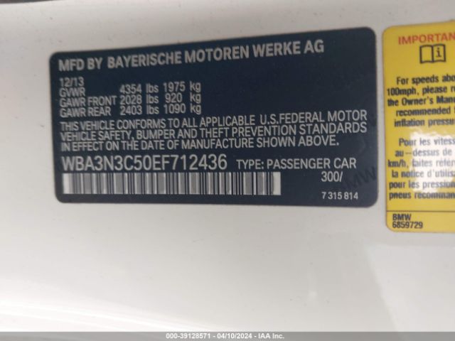 WBA3N3C50EF712436 BMW 428i