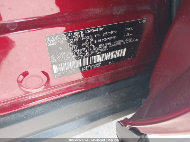Toyota Venza Xle 2021 JTEAAAAH3MJ020797 Image 9