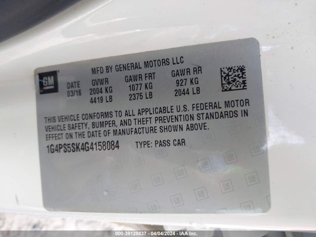 1G4PS5SK4G4158084 Buick Verano Leather Group
