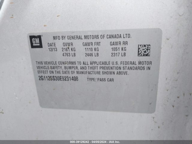 2G1125S30E9231408 Chevrolet Impala 2lt