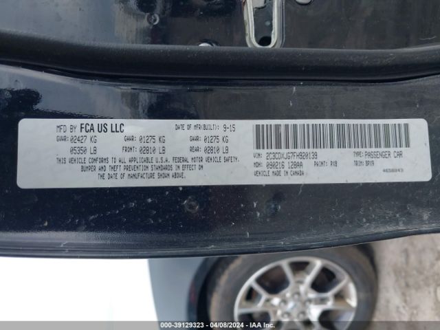 2C3CDXJG7FH920139 Dodge Charger Sxt