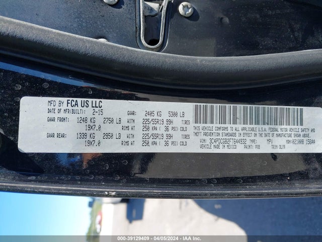 Dodge Journey Crossroad 2015 3C4PDCGB2FT644932 Image 9