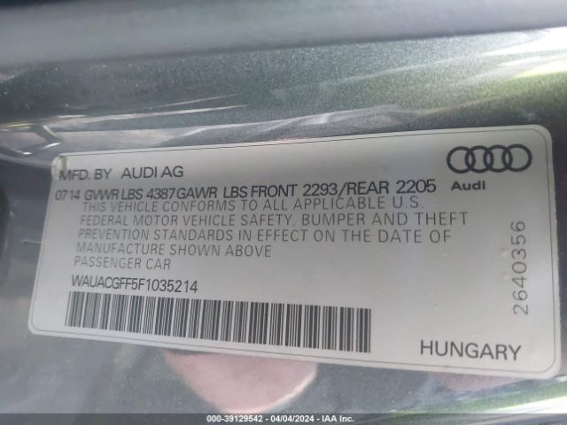 WAUACGFF5F1035214 Audi A3 1.8t Premium