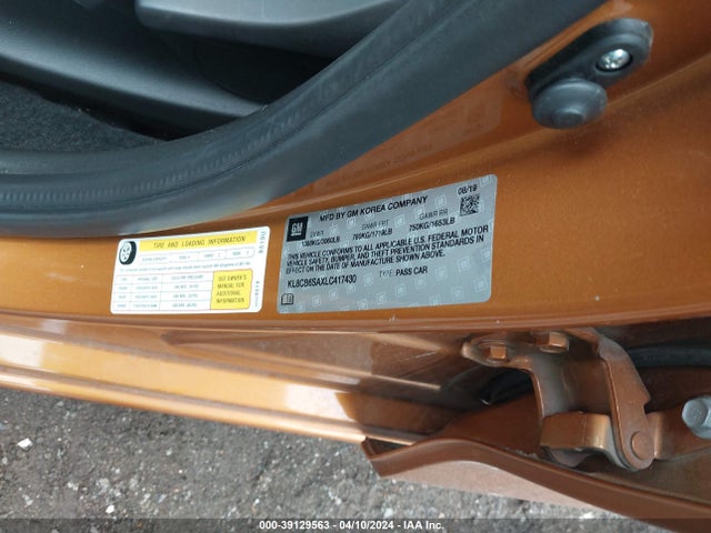 Chevrolet Spark Fwd Ls Automatic 2020 KL8CB6SAXLC417430 Image 9