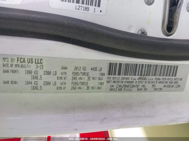 1C4NJPBA0FD304707 Jeep Patriot Sport