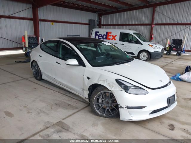 39129622 :رقم المزاد ، 5YJ3E1EA9MF022057 vin ، 2021 Tesla Model 3 Standard Range Plus Rear-wheel Drive مزاد بيع