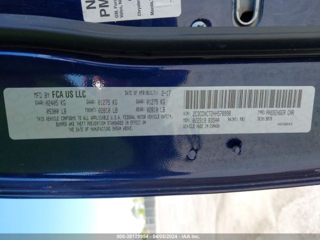 2C3CDXCT2HH578998 Dodge Charger R/t Rwd