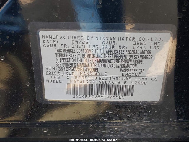 Nissan Kicks Sv Xtronic Cvt 2024 3N1CP5CV2RL479909 Image 9